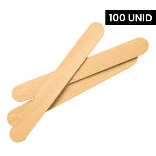 Espátula Cera Madeira 100un.