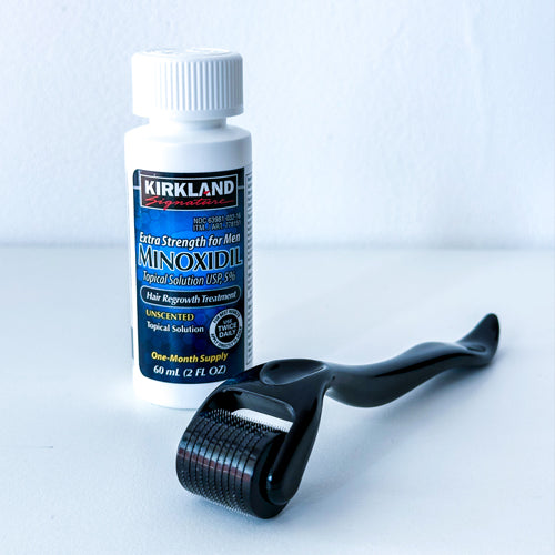 Ampolas Crescimento Minoxidil + Rolo micro agulhas