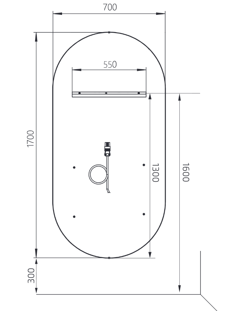 Espelho - Loop Dourado