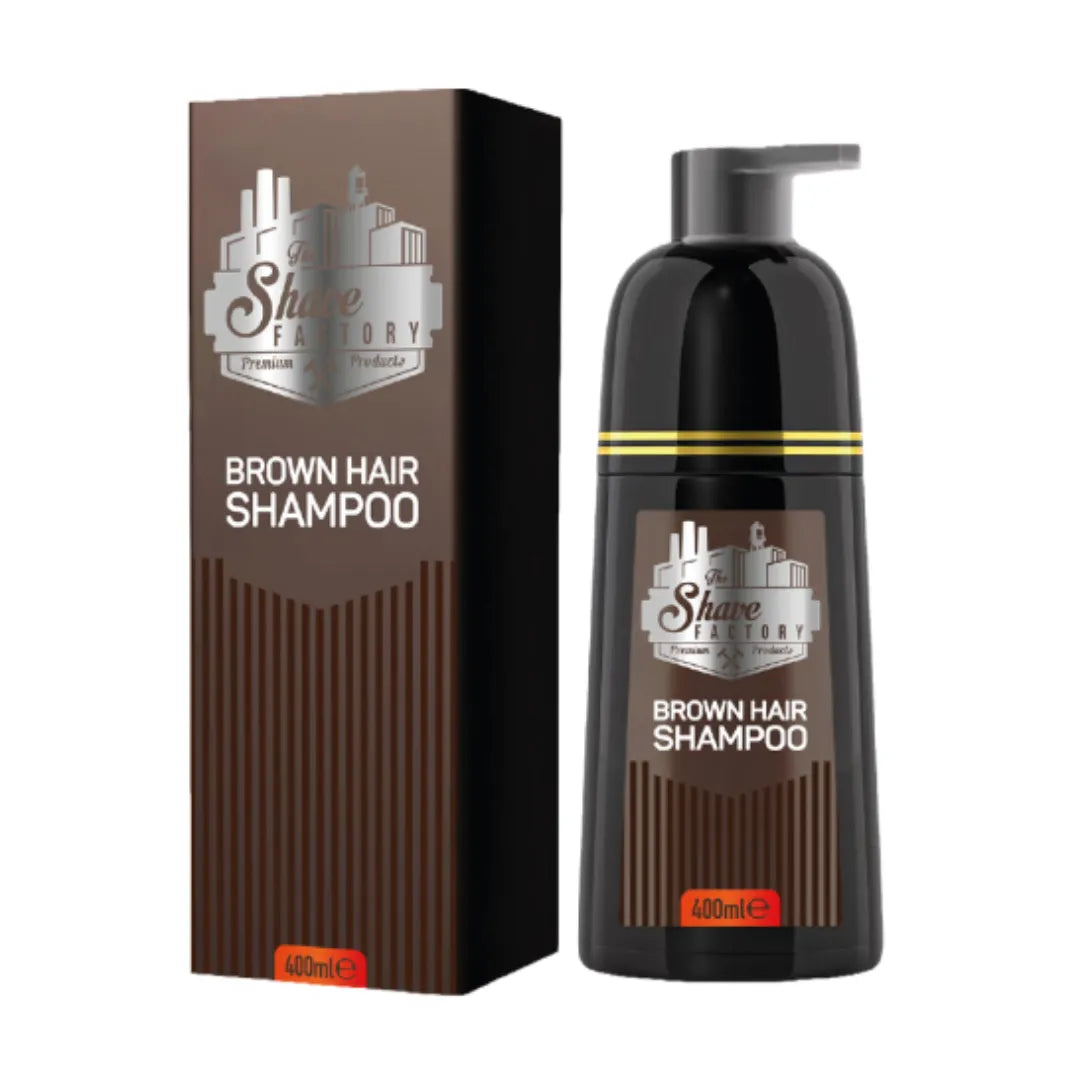 Nishman Haar- und Bartfärbeshampoo – BRAUN – 400 ml