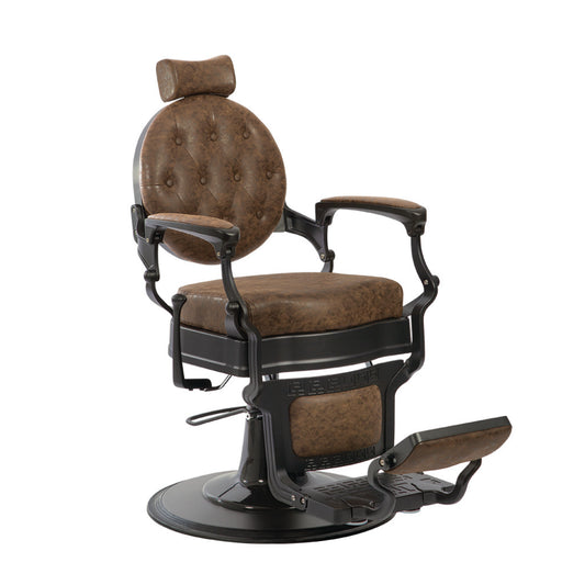 CADEIRA DE BARBEIRO BUZZ BLACK BROWN