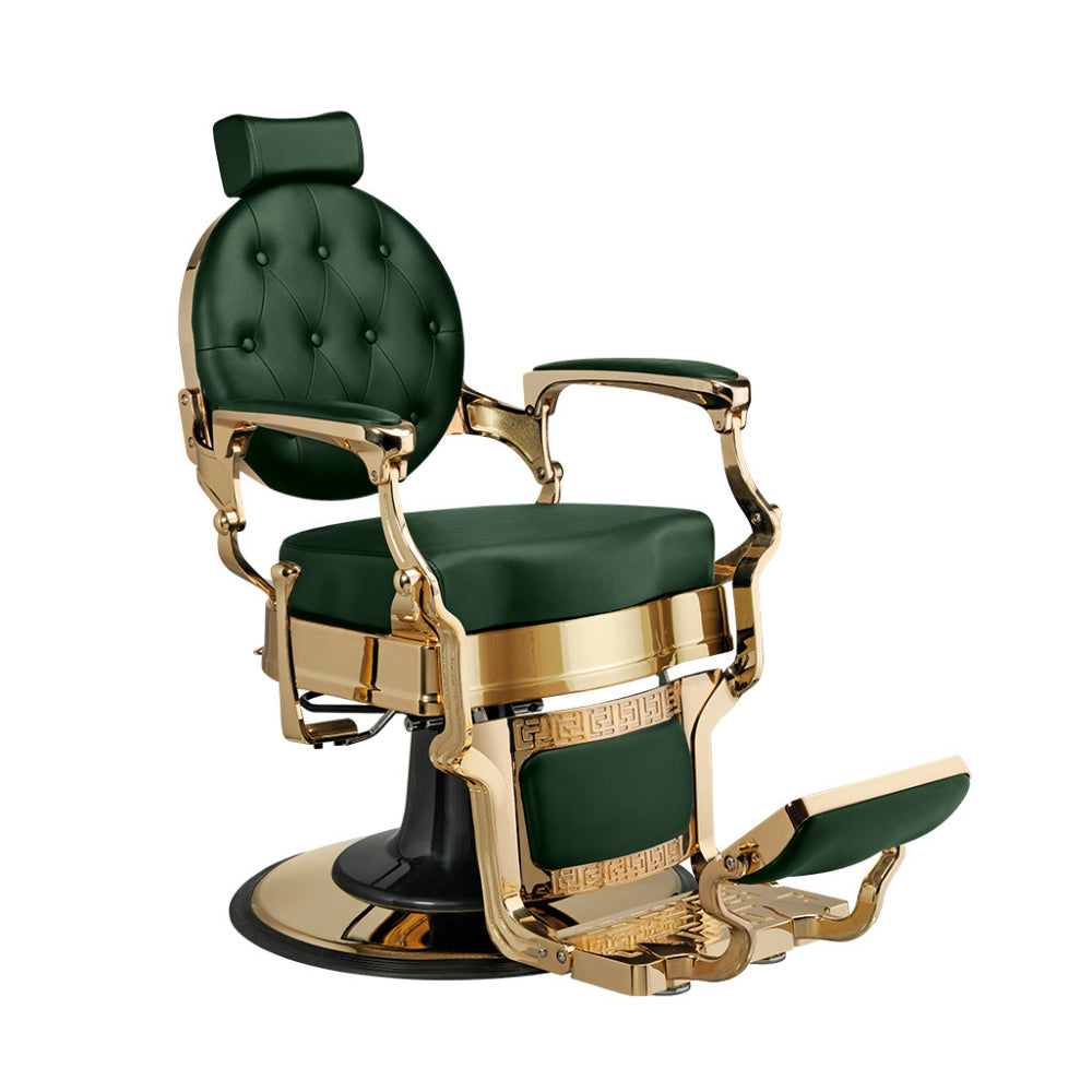 CADEIRA DE BARBEIRO BUZZ GOLD GREEN
