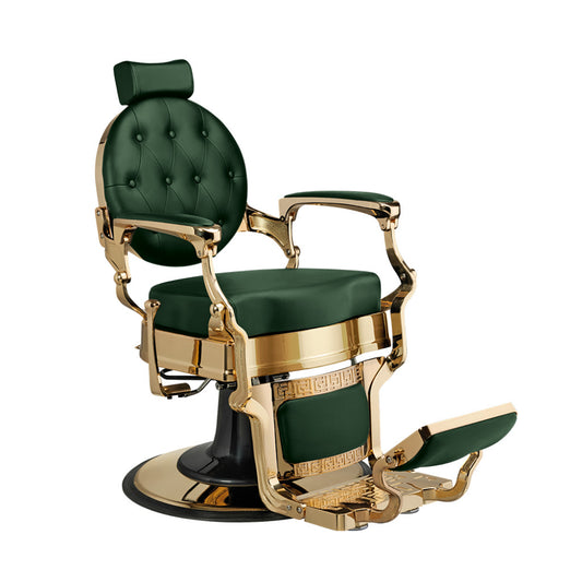 CADEIRA DE BARBEIRO BUZZ GOLD GREEN